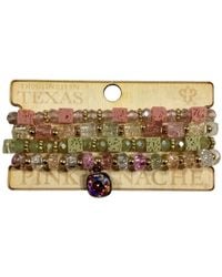Pink Panache - Petal Glow Stack Bracelet - Lyst