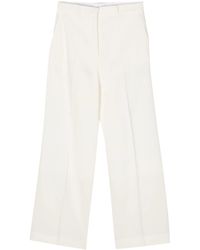 Lanvin - High-Waisted Wide-Leg Trousers With Front Pleats - Lyst