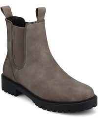 Journee Collection - Journee Blanche Pull-On Chelsea Booties - Lyst