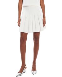 Theory - A-line Mini Pleated Skirt - Lyst