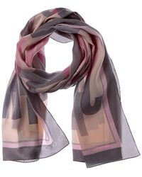 Jimmy Choo - Logo Silk Scarf - Lyst