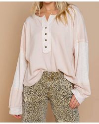 Pol - Toasted Pine Thermal Top - Lyst