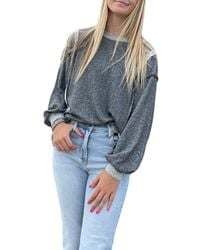 Bibi - Knit Contrast Sweatshirt - Lyst
