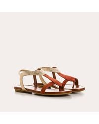 Reqins - Bernie Velvet Leather Sandals - Lyst