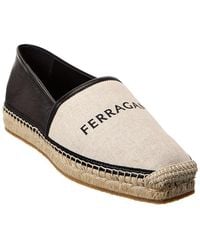 Ferragamo - Canvas & Leather Espadrille - Lyst