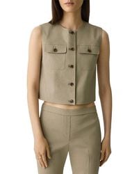 Theory - Linen-Blend Trucker Vest - Lyst