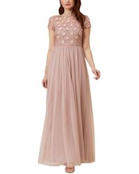 Adrianna Papell - Plus Embellished Long Evening Dress - Lyst