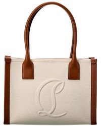 Christian Louboutin - By My Side Small Canvas & Leather Tote - Lyst