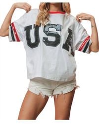Bibi - Usa Striped Sequin Top - Lyst