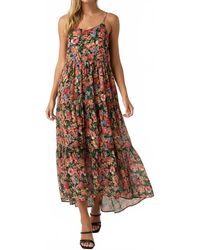 Mittoshop - Evans Floral Tiered Maxi Dress - Lyst