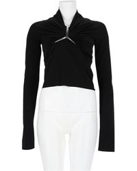 Rick Owens - Allanah Twisted Front Detail Nylon-Blend Top - Lyst