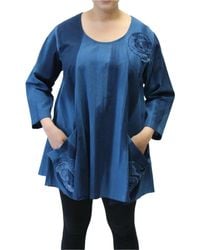 modee - Hand Painted Cotton Swirl Swing Tunic - Lyst