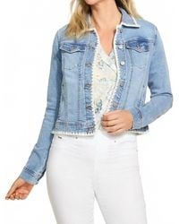 Fdj - Danna Denim Crochet Stitch Jacket - Lyst