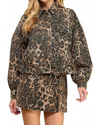 TCEC - Animal Printed Button Down Jacket - Lyst