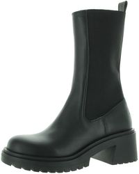 Steve Madden - Leather Stretch Mid-calf Boots - Lyst