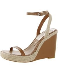 Dolce Vita - Faux Leather Ankle Strap Wedge Sandals - Lyst