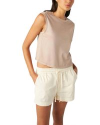 AMO - Sleeveless Babe Tee Top - Lyst