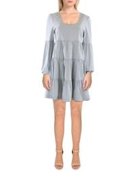 En Saison - Tiered Cotton Fit & Flare Dress - Lyst