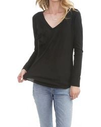 Bobi - Long Sleeve V-Neck Tee - Lyst