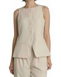 AUREUM - Striped Tailored Vest - Lyst