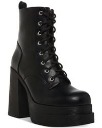 Madden Girl - Drivenn Faux Leather Platform Combat & Lace-up Boots - Lyst
