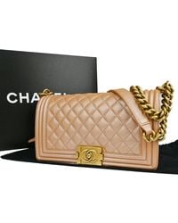 Chanel - Boy Leather Shoulder Bag (pre-owned) - Lyst