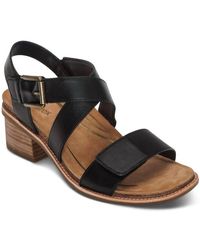 Aetrex - Kristin Adjustable Cross Strap Low Heel Sandals - Lyst