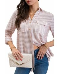 Blu Pepper - Summer Striped Button Up Top - Lyst