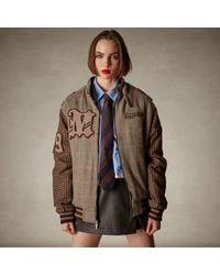 Members Only - Oversized Tweed Varsity Jacket - Lyst