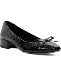 Dune - Hollies Pump 9B Leather Slip-On Block Heel Htat1029 - Lyst