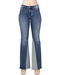 Judy Blue - Inseam Panel Flare Jeans - Lyst
