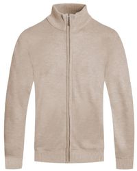 TRUEDAMES - Solid Full Zip Sweater - Lyst