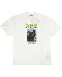 Palm Angels - Black Cat Short Sleeve T-shirt - Lyst