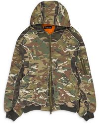PROJECT G/R - Camo Reworked Hooded Bomber Jacket - Lyst