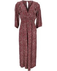 Ba&sh - V-Neck Printed Jumpsuit - Lyst