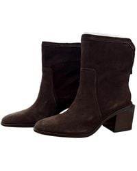 Vince Camuto - Kortimy Boot Suede Block Heel Ankle Bootie Hawk2345 - Lyst