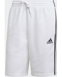 adidas Essentials Fleece 3-stripes Shorts in Black for Men | Lyst