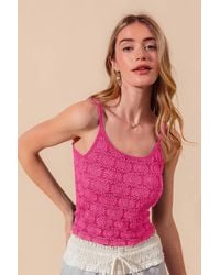 TRUEDAMES - Two Tone Floral Seamless Tank Top - Lyst