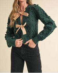 ..,merci - Bow Long Sleeve Cardigan - Lyst
