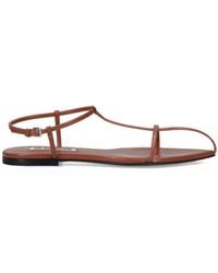 Jil Sander - Leather Sandals, Round Open Toe - Lyst
