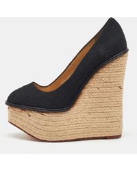 Charlotte Olympia - Fabric Carmen Espadrille Platform Wedge Pumps - Lyst