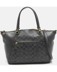 COACH - Signature Coated Canvas And Leather Prairie Satchel - Lyst