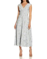 Adrianna Papell - Pleated Maxi Cocktail And Party Dress - Lyst