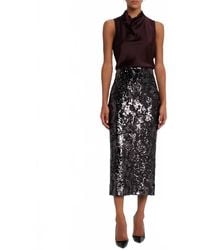 Veronica Beard - Koa Sequined Midi Skirt - Lyst