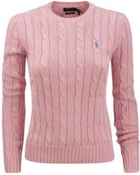 Polo Ralph Lauren - Slim-Fit Cable Knit Sweater With Ribbed Details - Lyst