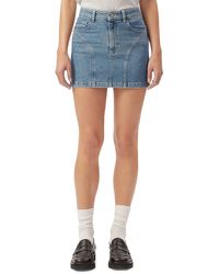 DL1961 - Asra Cotton Short Denim Skirt - Lyst