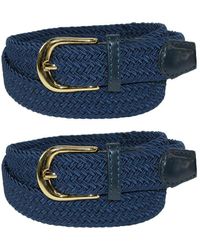 CTM - Elastic Braided Stretch Belt (Pack Of 2) - Lyst