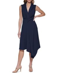 DKNY - Asymmetric Long Cocktail And Party Dress - Lyst