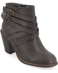 Journee Collection - Collection Wide Width Strap Bootie - Lyst