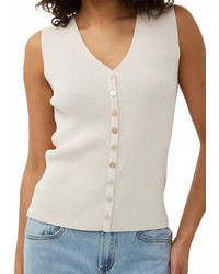 EsQualo - Sleeveless V Neck Top - Lyst